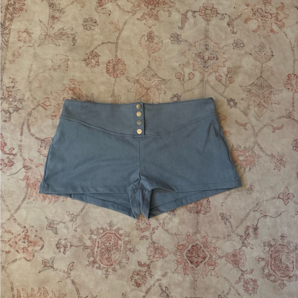 Motel Rocks Blue High Waist Shorts